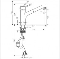 HANSGROHE COCINA TALIS S EXTRAIBLE